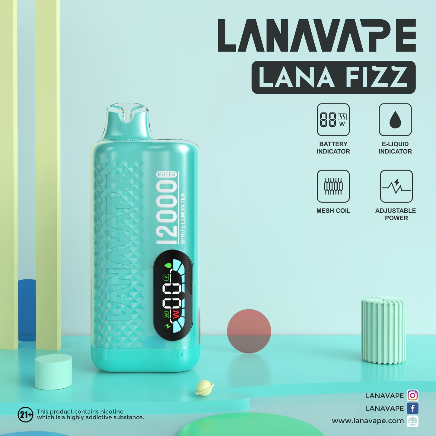 Lana Fizz 12K レモンティー味