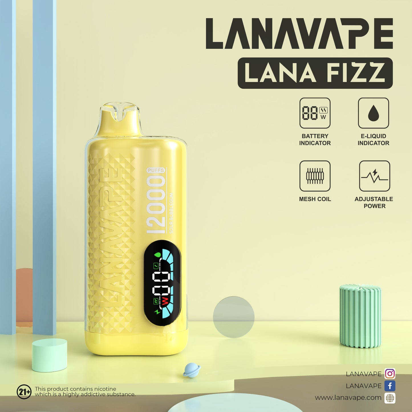 Lana Fizz 12K サワーバブルガム味