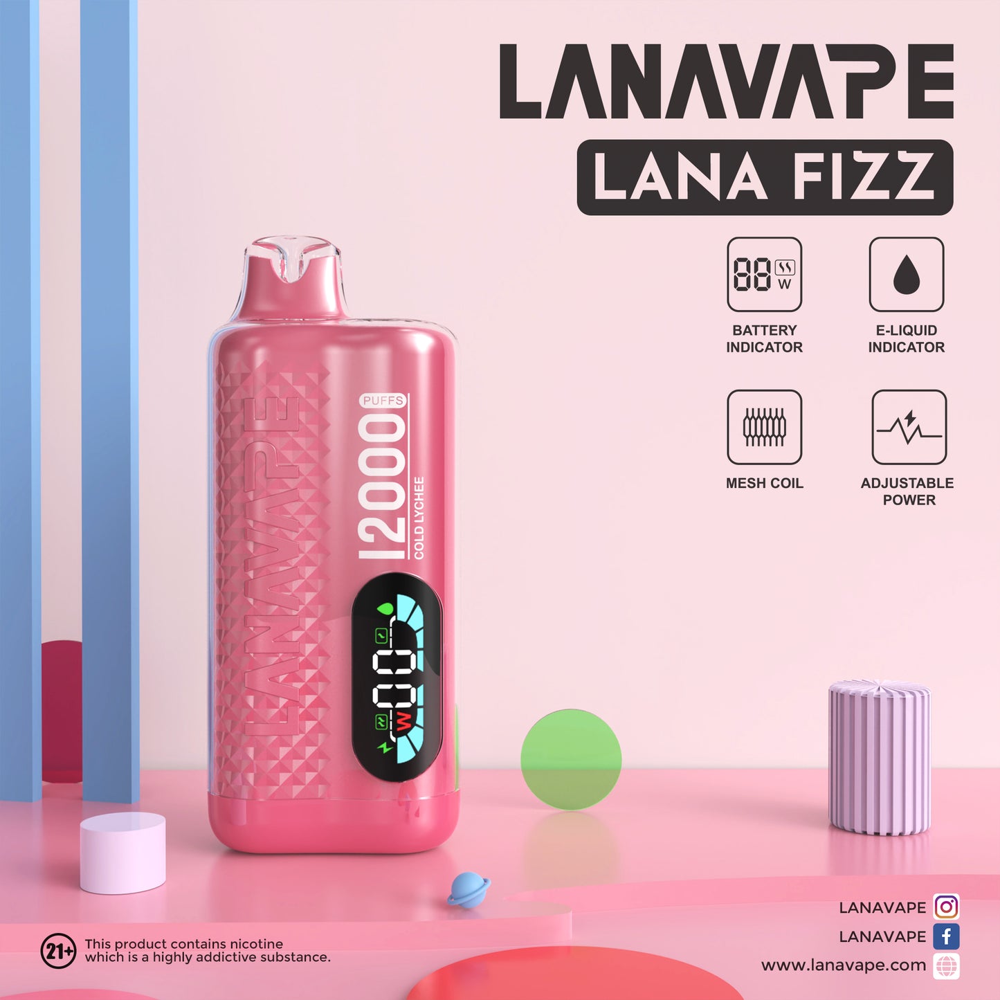 Lana Fizz 12K ライチ味