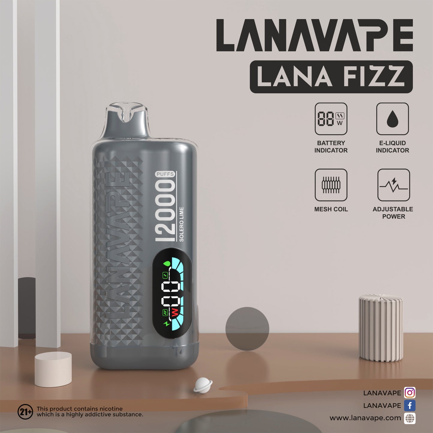 Lana Fizz 12K ライム味