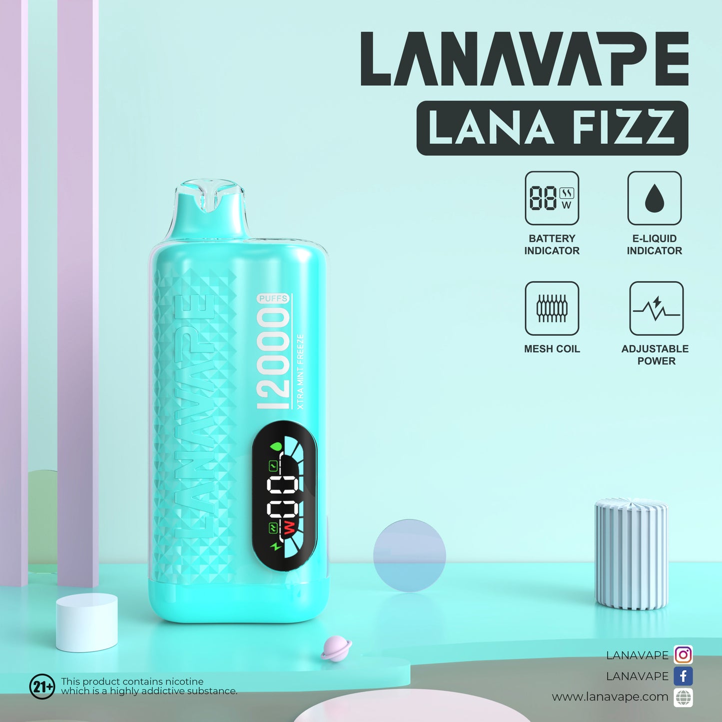 Lana Fizz 12K ミント味